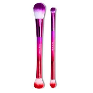 F.A.R.A.H Double-Ended Blush-Highlight - Shade-Blend Makeup Brush Set